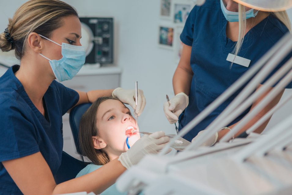 Patient getting dental fillings in North York