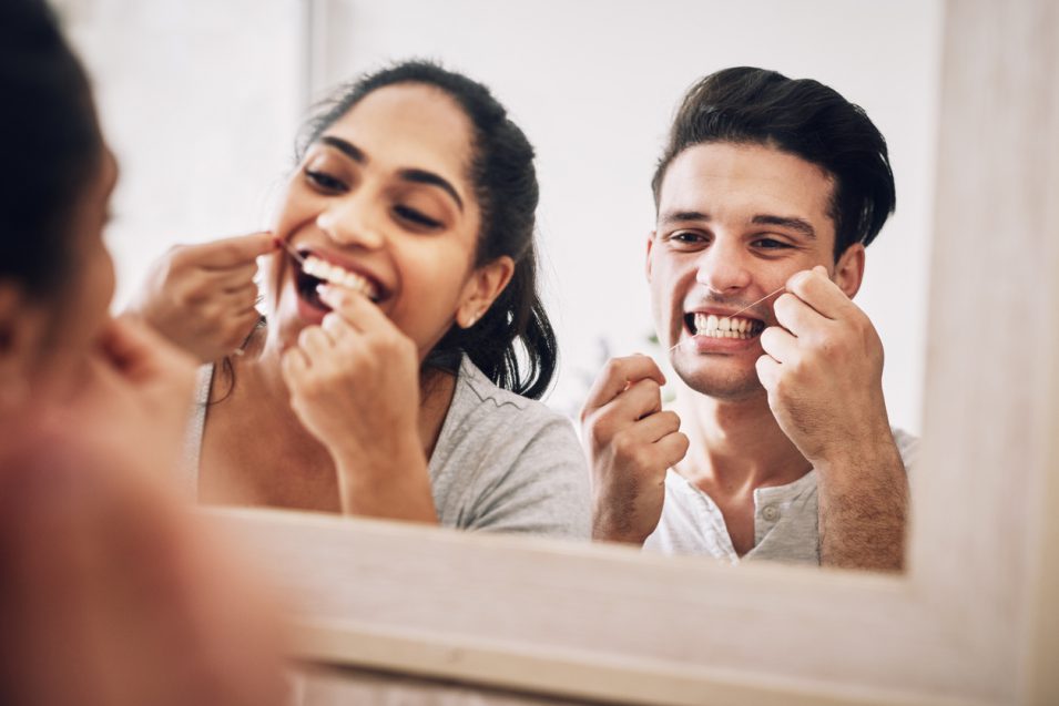 Patient following dental routine after periodontic treatment in North York